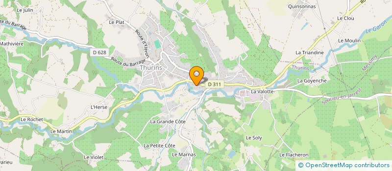 localisation de l'entreprise CYRIELLE  THURINS