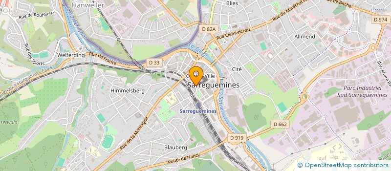 localisation de l'entreprise CYRIELLE BEAUTE COIFFURE à SARREGUEMINES