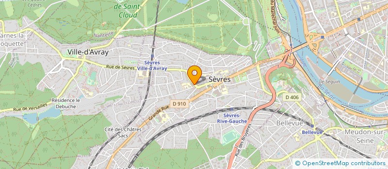 localisation de l'entreprise CYRIL HUET PATISSERIE à SEVRES