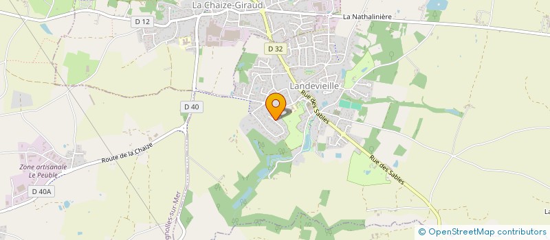 localisation de l'entreprise CYRIL JAUFFRIT à LANDEVIEILLE