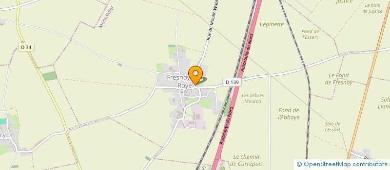 localisation de l'entreprise CYRIL MACONNERIE  FRESNOY-LES-ROYE