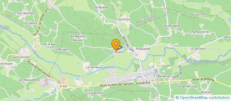 localisation de l'entreprise CYRIL THYON MENUISERIE BOIS  CERCIE