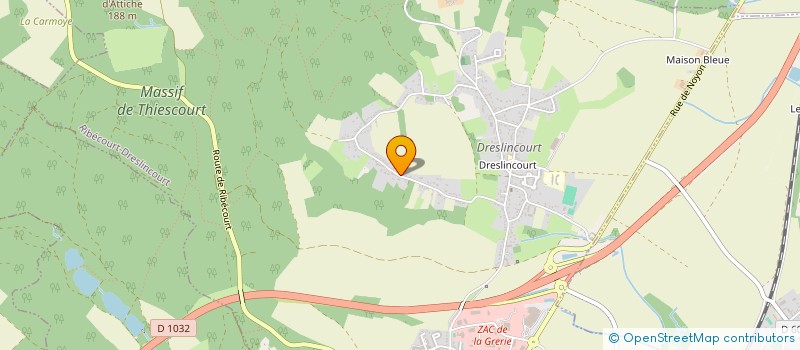 localisation de l'entreprise CYRIL VANOVE ELECTRICITE à RIBECOURT-DRESLINCOURT