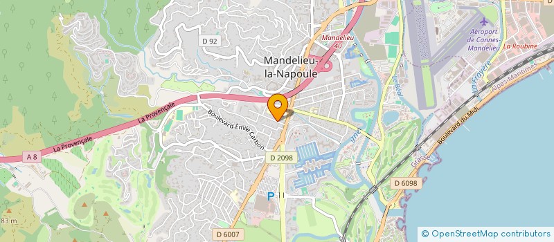 localisation de l'entreprise CYRILLE à MANDELIEU-LA-NAPOULE