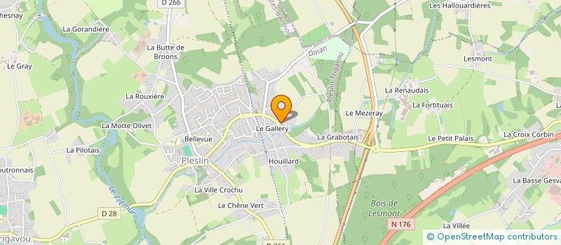 localisation de l'entreprise CYRILLE HABITAT  PLESLIN-TRIGAVOU