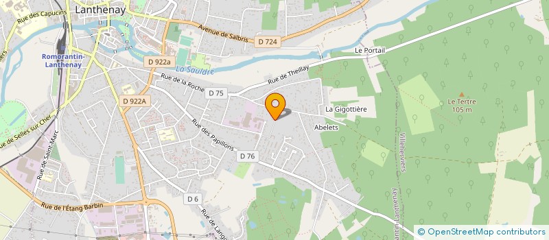 localisation de l'entreprise CYRILLE POURRIAU à ROMORANTIN-LANTHENAY