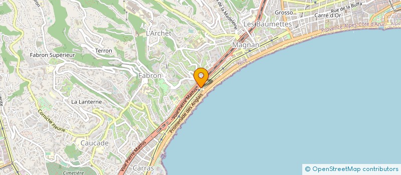 localisation de l'entreprise CYRIS DIAGNOSTICS IMMOBILIERS à NICE