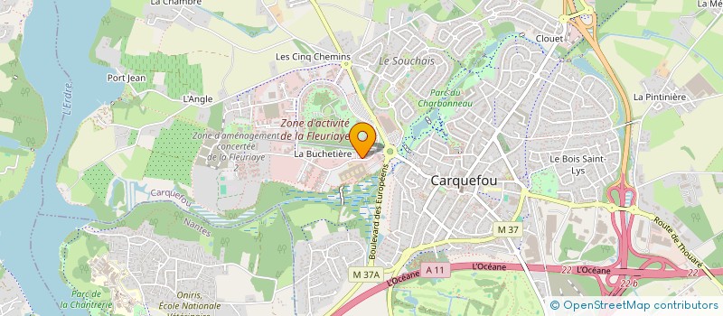 localisation de l'entreprise CYRISEA à CARQUEFOU