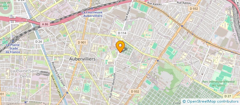 localisation de l'entreprise CYRITHE  AUBERVILLIERS
