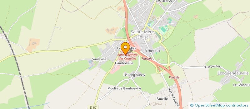 localisation de l'entreprise CYRIUS à SAINTE-MERE-EGLISE