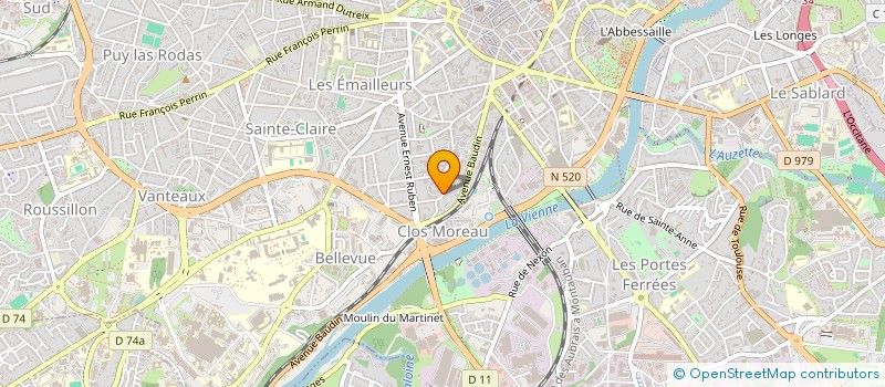 localisation de l'entreprise CYRLAINE à LIMOGES