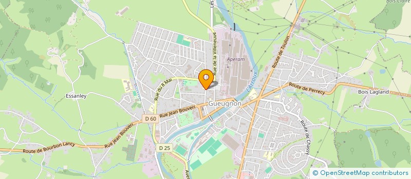 localisation de l'entreprise CYTHAUDEL  GUEUGNON