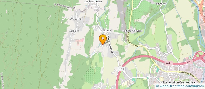 localisation de l'entreprise CYTOCHROMES 7473  LA MOTTE-SERVOLEX