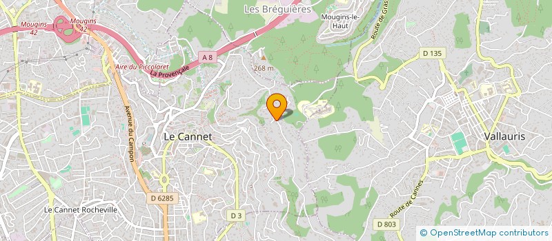 localisation de l'entreprise CYVABELLE à LE CANNET