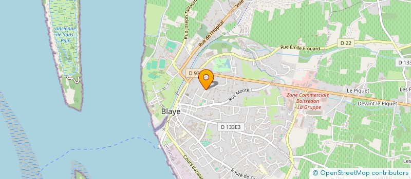 localisation de l'entreprise CZ ARCHITECTURE à BLAYE