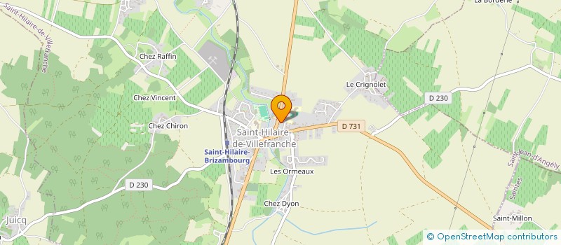 localisation de l'entreprise CZ MACONNERIE à SAINT-HILAIRE-DE-VILLEFRANCHE
