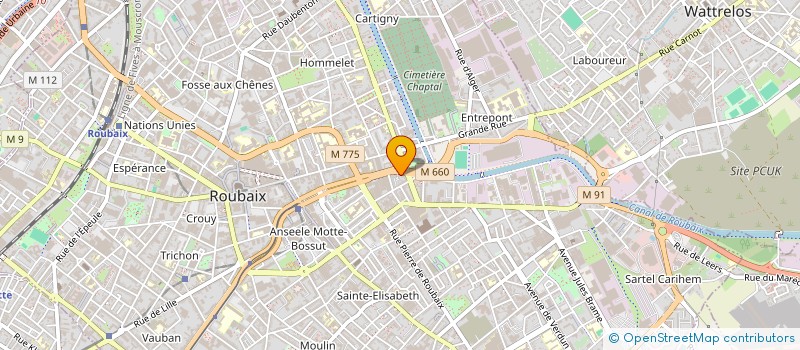 localisation de l'entreprise CZ PLAYS  ROUBAIX