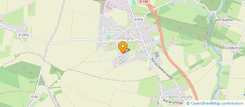 localisation de l'entreprise CZAPSKI & DENIS à POTIGNY