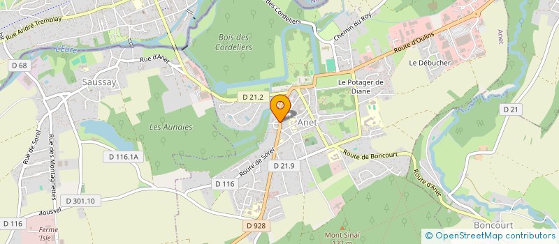 localisation de l'entreprise CZOUNY à ANET