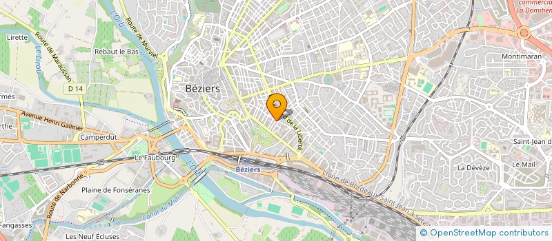 localisation de l'entreprise D 2 B  BEZIERS