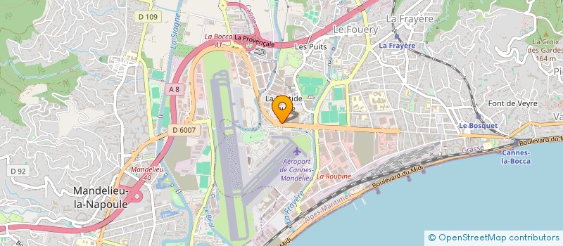 localisation de l'entreprise D 2 B M à CANNES