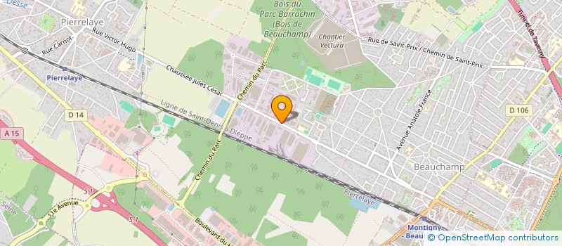 localisation de l'entreprise D 2 M à BEAUCHAMP
