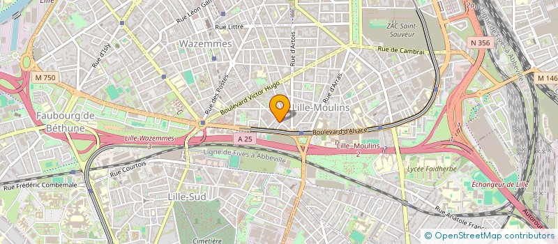 localisation de l'entreprise D.2.S. à LILLE