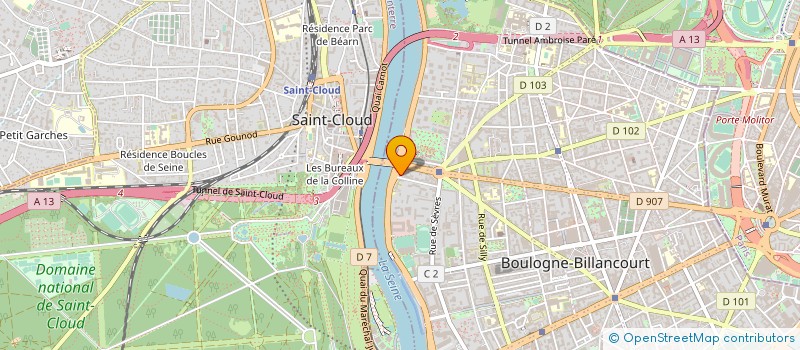 localisation de l'entreprise D.3.A. à BOULOGNE-BILLANCOURT