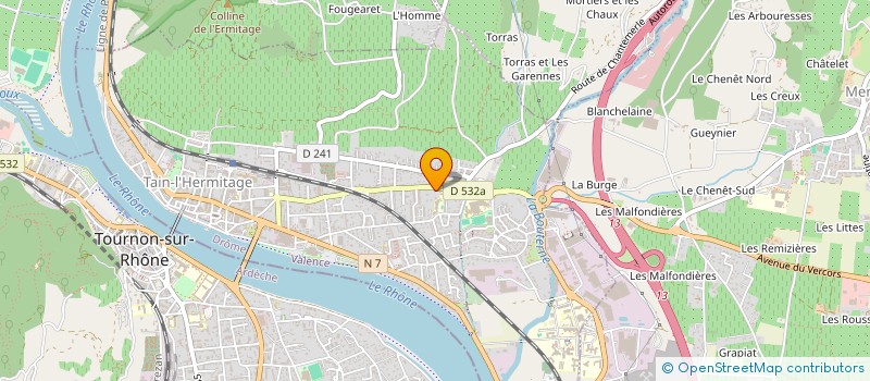 localisation de l'entreprise D.5.M  TAIN L HERMITAGE