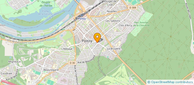 localisation de l'entreprise D 55 AUTO à POISSY