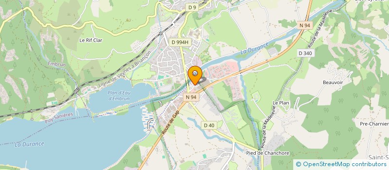 localisation de l'entreprise D + à EMBRUN