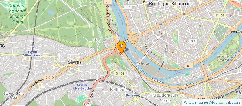 localisation de l'entreprise D A 49 à SEVRES