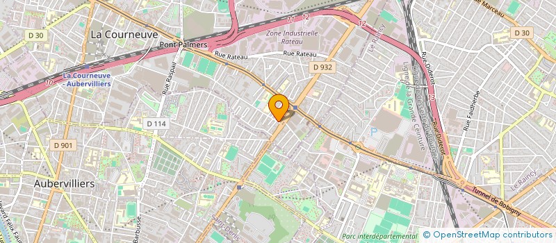localisation de l'entreprise D.A à LA COURNEUVE