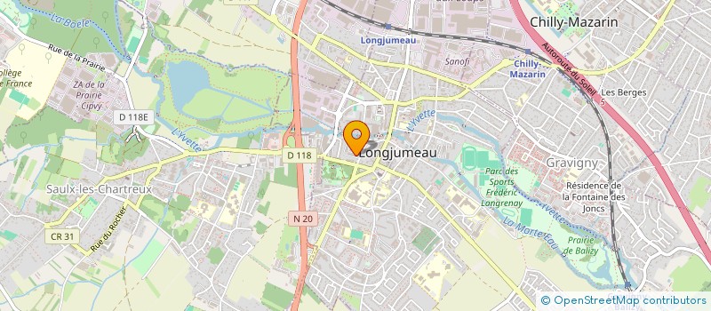 localisation de l'entreprise D.A.B.  LONGJUMEAU