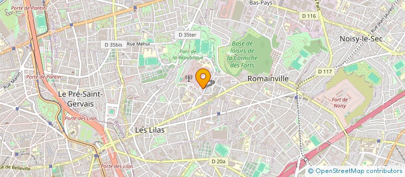 localisation de l'entreprise D.A.C à LES LILAS