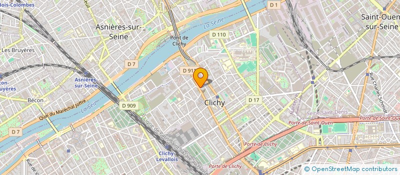 localisation de l'entreprise D.A.C.V. à CLICHY