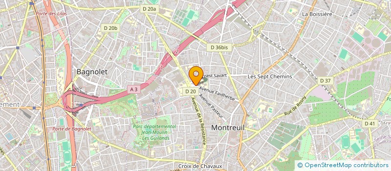 localisation de l'entreprise D-A COMMUNICATION à MONTREUIL