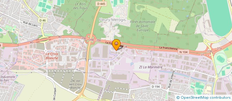 localisation de l'entreprise D A D S à FLEURY-MEROGIS