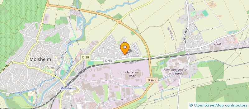 localisation de l'entreprise D.A. DISTRIBUTION à MOLSHEIM