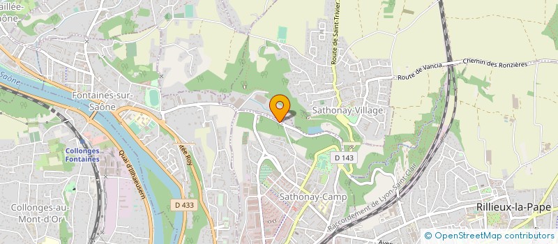 localisation de l'entreprise D & A DURANTIER THANATOPRACTEURS  SATHONAY-VILLAGE