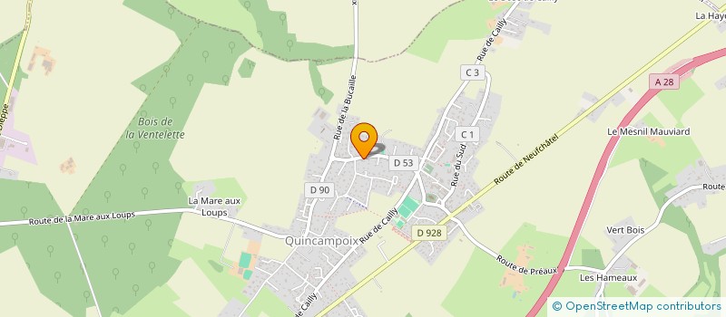 localisation de l'entreprise D.A.G.  QUINCAMPOIX