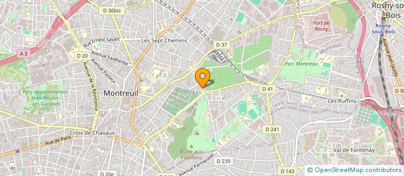 localisation de l'entreprise D.A.K IMMO à MONTREUIL