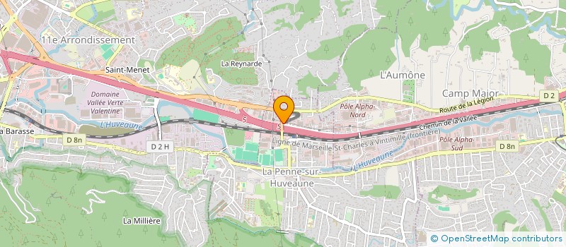 localisation de l'entreprise D.A.L  LA PENNE-SUR-HUVEAUNE