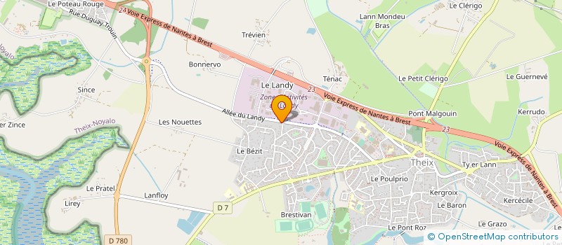 localisation de l'entreprise D A M  THEIX-NOYALO