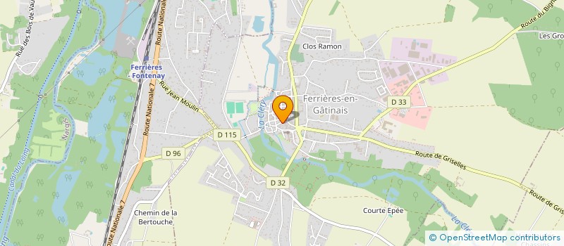 localisation de l'entreprise D.A.M.I. à FERRIERES-EN-GATINAIS