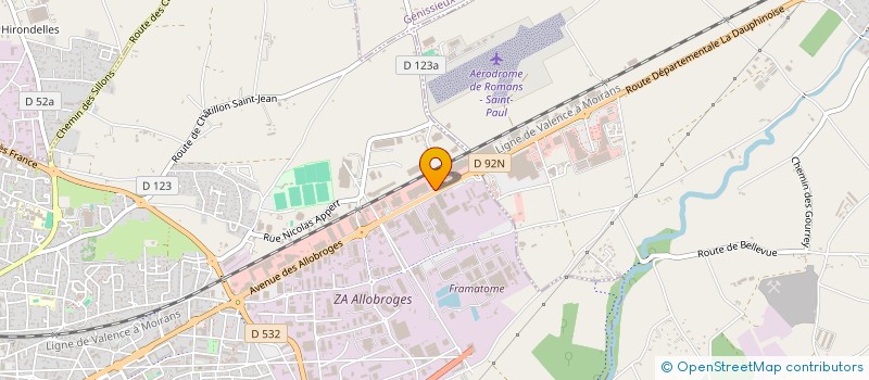 localisation de l'entreprise D.A.MENAGER  ROMANS-SUR-ISERE