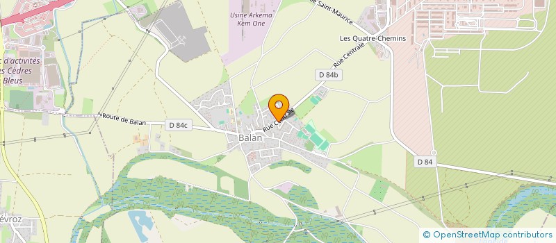 localisation de l'entreprise D.A.R.A. à BALAN