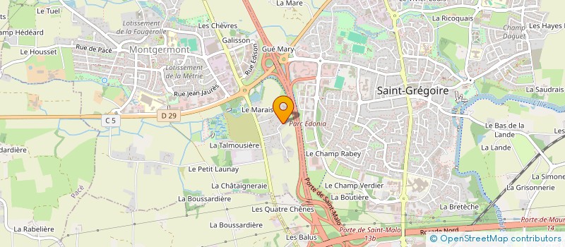 localisation de l'entreprise D.A.S.M. à MONTGERMONT