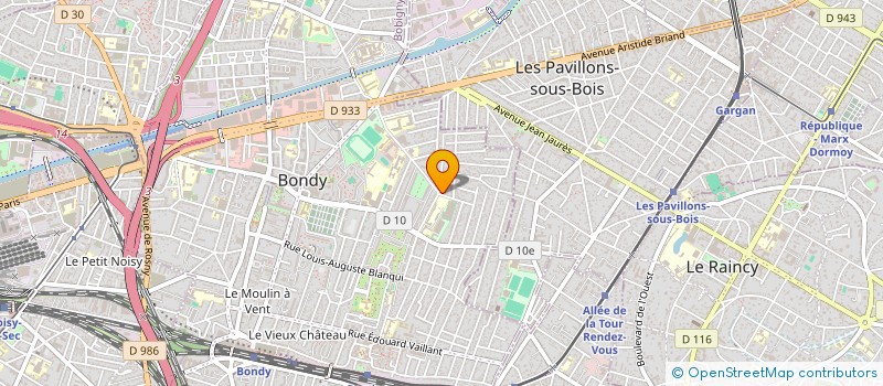 localisation de l'entreprise D.A.S.P.  BONDY