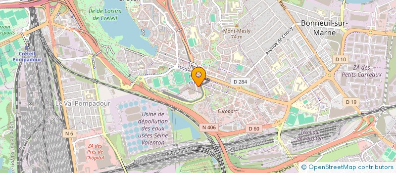 localisation de l'entreprise D A V à CRETEIL
